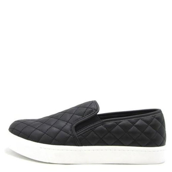 THIS IS IT QUILTED SLIP ON SNEAKERS-Black - Picture 2 of 4